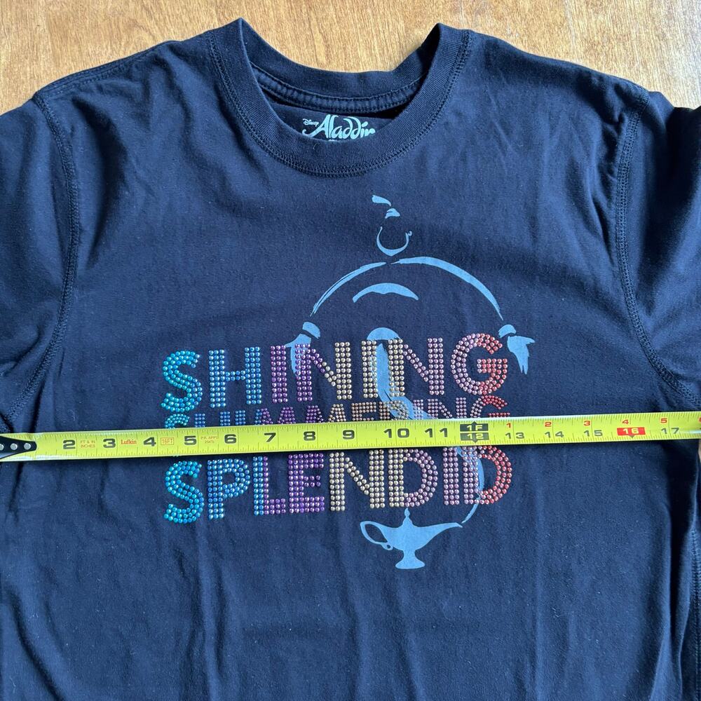 Disney Aladdin Broadway Musical Sequin Genie Lamp T-Shirt Size M - Picture 4 of 5